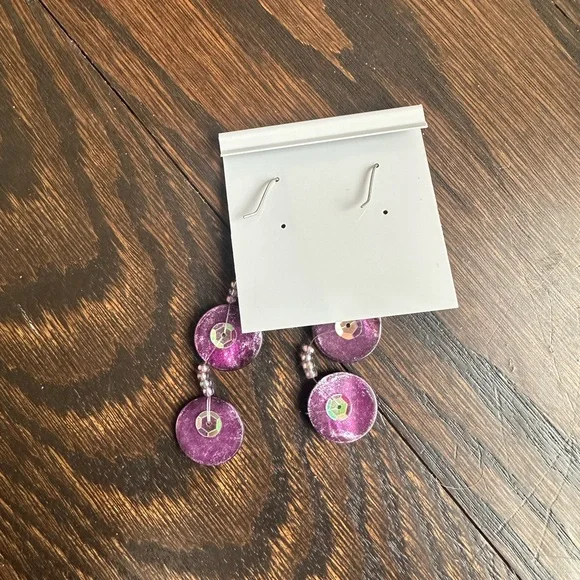 Disk dangle earrings - Picture 2 of 2